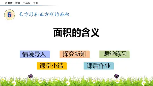 苏教版三年级数学下册 (面积的含义)长方形和正方形的面积教学课件