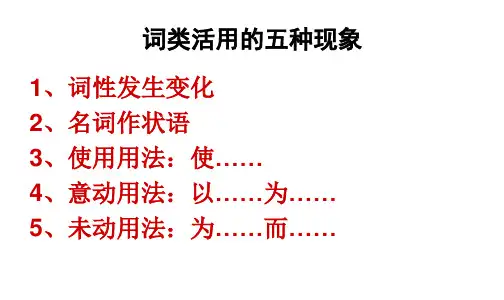 词类活用(成语分类)