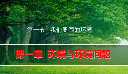 高中地理课件-1.1-1.3 环境与环境问题