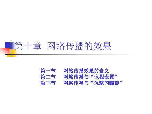 第十章 网络传播的效果