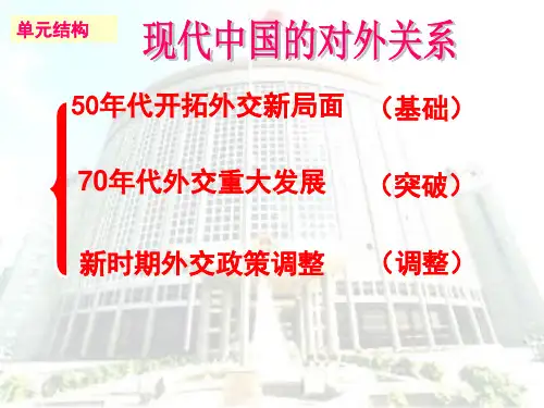人民版必修一专题五第一课 新中国初期的外交   课件 (共52张PPT)[优秀课件资料]
