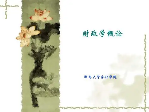 湖南大学陈纪瑜财政学第四章