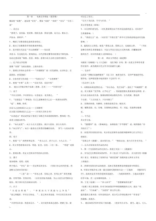 《中国古代文论选读》复习整理
