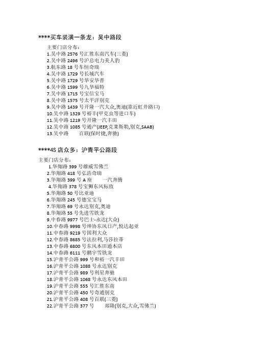 上海购车一条街