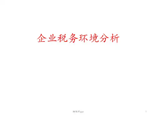 《企业税务环境分析》PPT课件