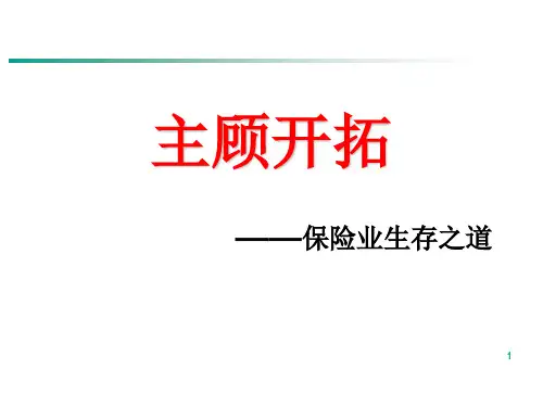 主顾开拓—保险业的主题