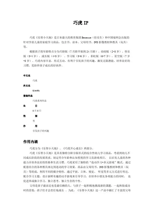 动画IP-巧虎简介