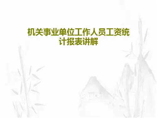 机关事业单位工作人员工资统计报表讲解共36页文档