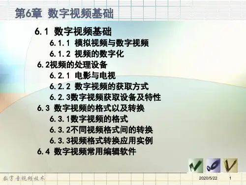第6章 数字视频基础