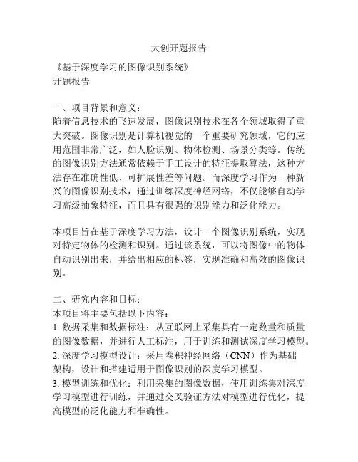 大创开题报告