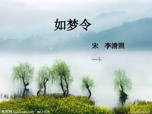 如梦令-李清照PPT课件