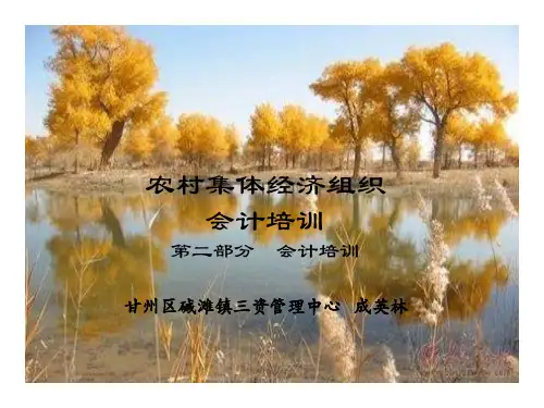 农村集体经济组织财务培训之会计培训