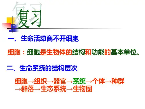 人教版高中生物必修一1.2《细胞的多样性与统一性》课件(共37张PPT)