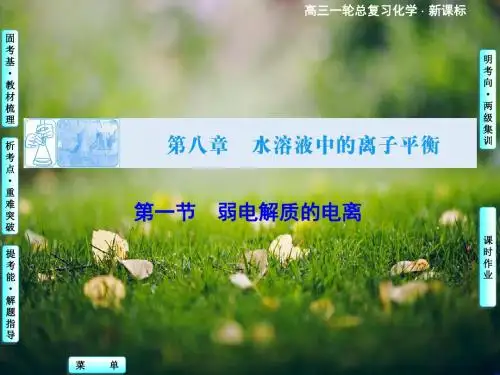 (新课标)化学高考总复习课件(基础巩固 梳理教材)：第8章-第1节 弱电解质的电离(共76张PPT)