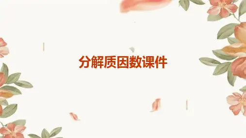 分解质因数课件