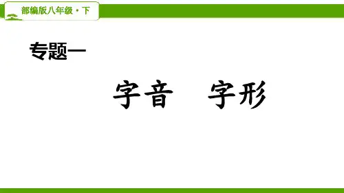 部编版初中语文八年级下册专题一《字音字形》专题练习PPT课件