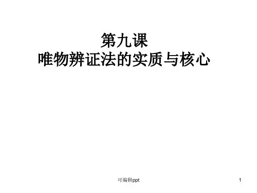 哲学第九课一轮复习