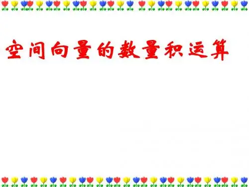 3.1.3空间向量的数量积