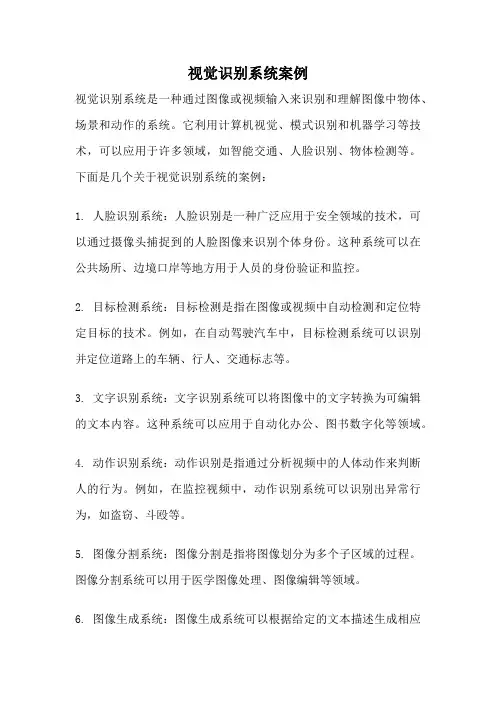 视觉识别系统案例