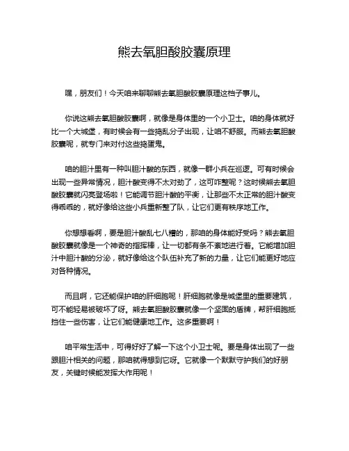 熊去氧胆酸胶囊原理