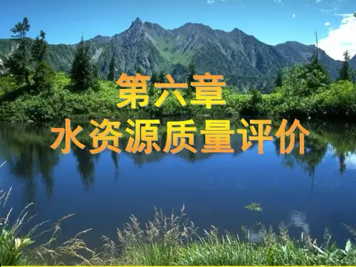 6.水资源质量评价
