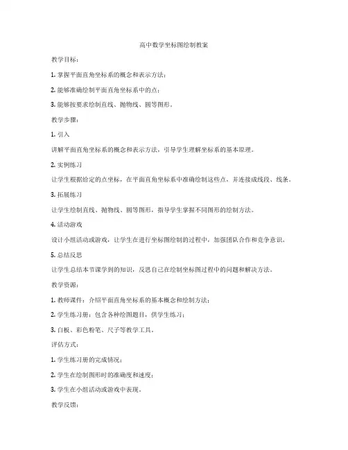 高中数学坐标图绘制教案