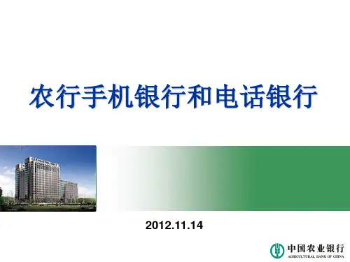 农行手机银行和电话银行讲解