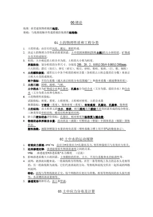 土力学与地基基础 知识整理