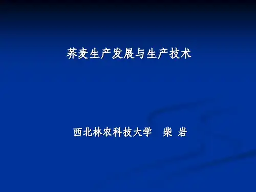 荞麦生产发展与生产技术