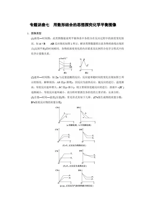 专题讲座七 用数形结合的思想探究化学平衡图像