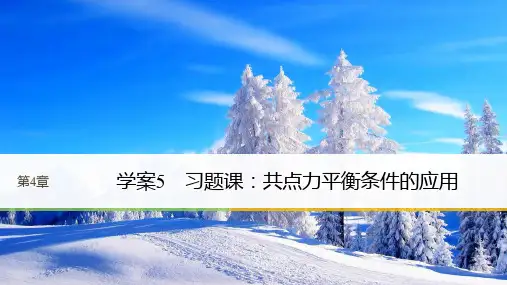2018版高中物理沪科版必修1课件：第4章 怎样求合力与分立 习题课：共点力平衡条件的应用 精品