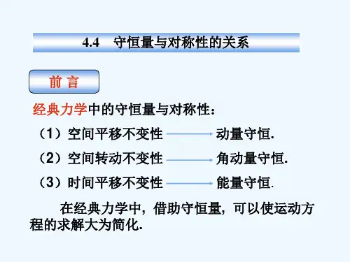 44_守恒量与对称性的关系
