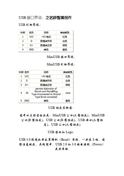 USB引脚定义