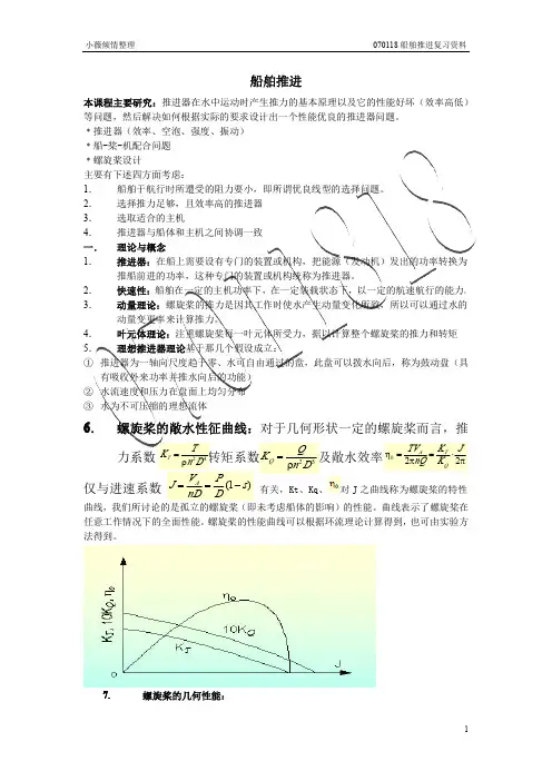 船舶推进复习资料