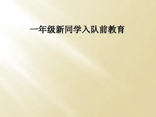 一年级新同学入队前教育