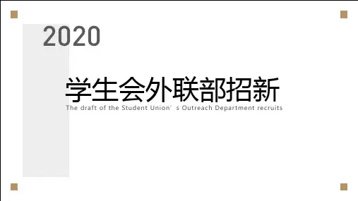 大学生社团学生会招新PPT资料课件