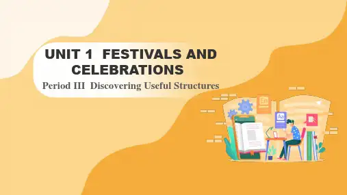 Unit 1 Festivals and celebrations Discovering 