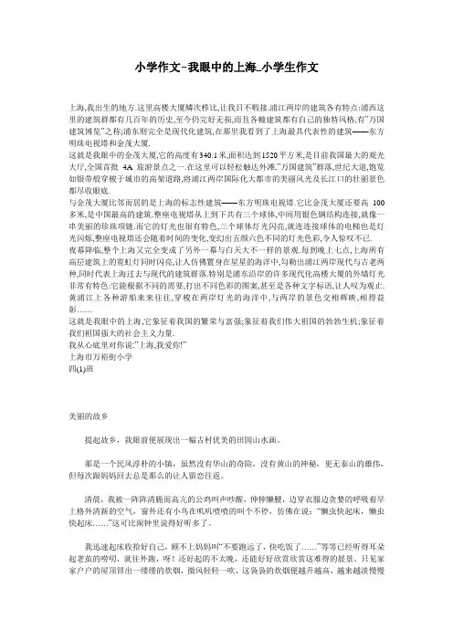 小学作文-我眼中的上海_小学生作文