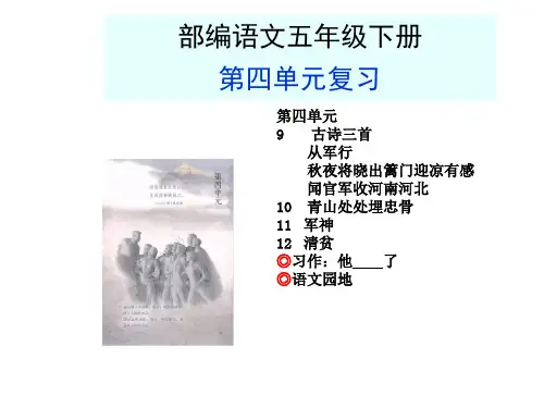 部编版五年级语文下册第四单元复习课件(共45张PPT)