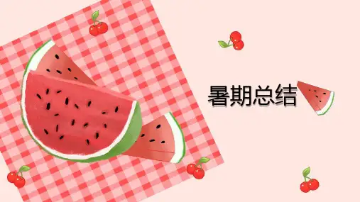 夏日暑期总结PPt模板