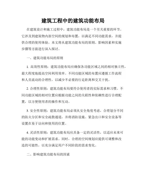 建筑工程中的建筑功能布局