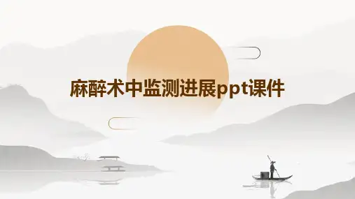 麻醉术中监测进展PPT课件