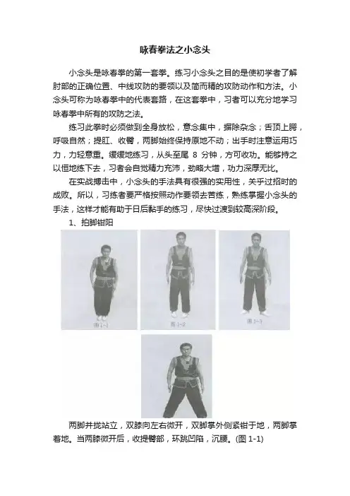 咏春拳法之小念头