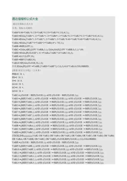 通达信指标大全
