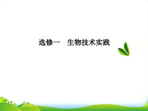 高考生物一轮复习 专题一传统发酵技术的应用课件 新人教选修1