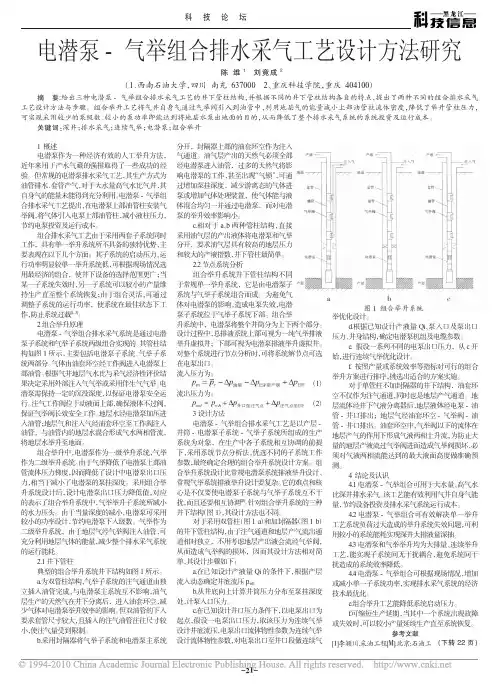 电潜泵_气举组合排水采气工艺设计方法研究