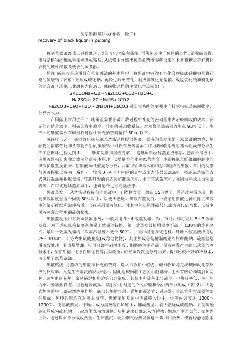 碱回收简介