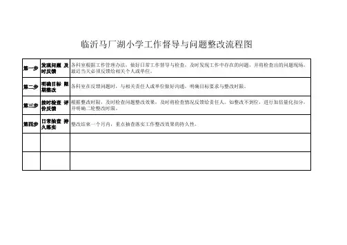 工作督导与问题整改流程图