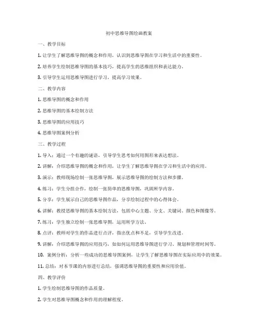 初中思维导图绘画教案