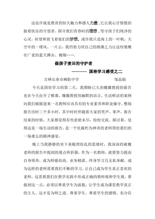 做孩子麦田的守护者